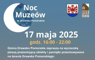 Zdjęcie do Noc Muze&oacute;w 2025. Wycieczka piesza prezentująca obiekty i pamiątki przechowywane na terenie Drawska Pomorskiego